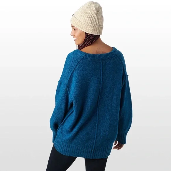 Free People Brookside Sweater Tunic in Blue